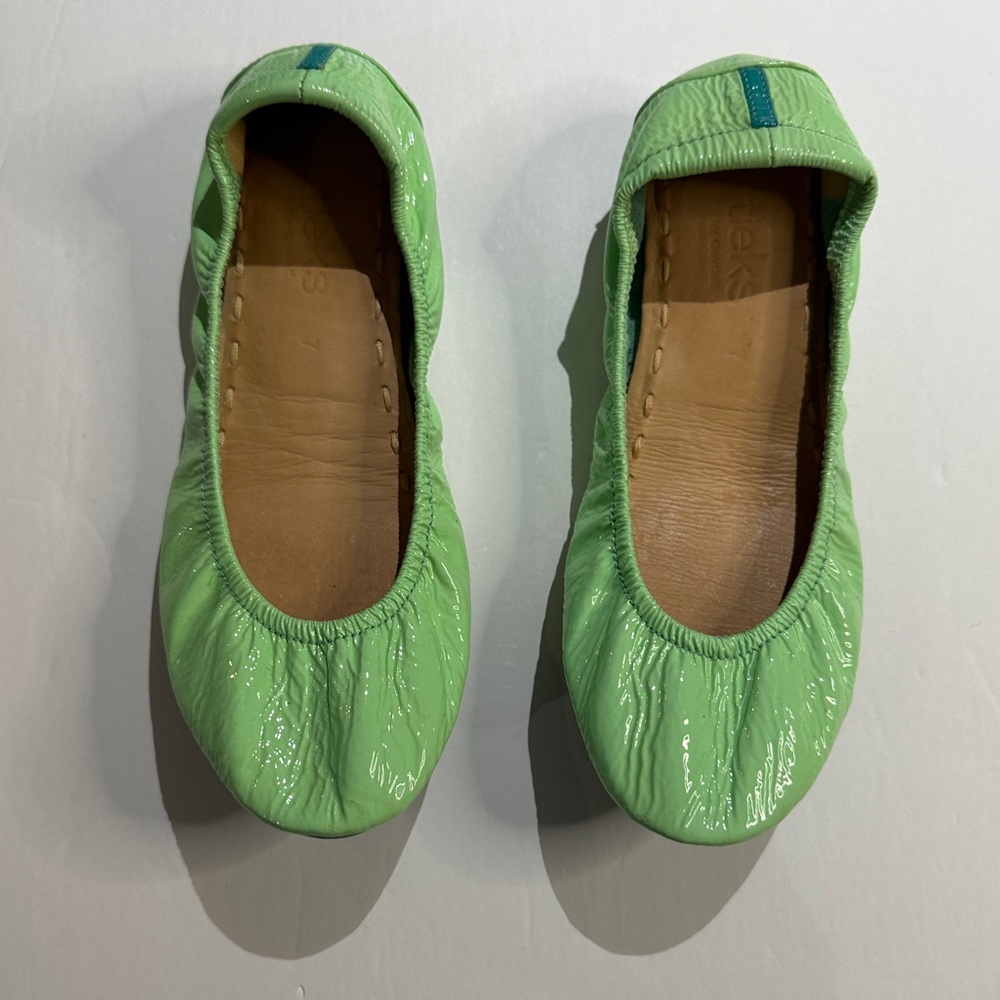 TIEKS Mint Patent Leather Ballerina Flats 7 limited sold out online